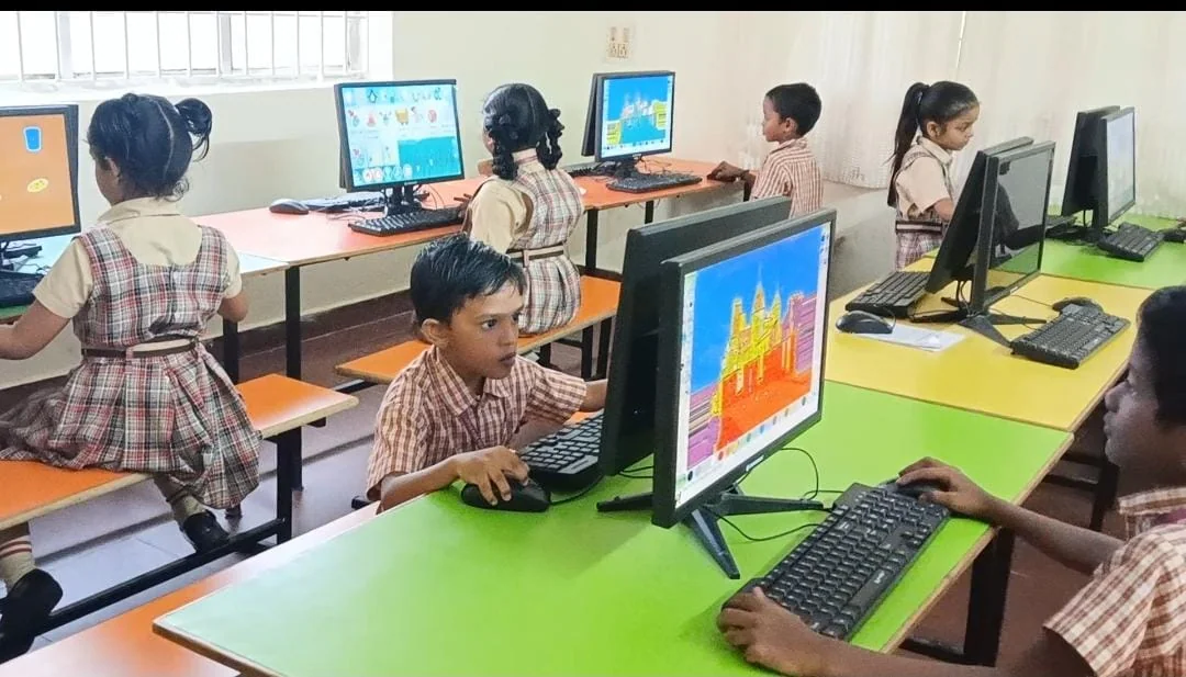 Children learning at Little Star School